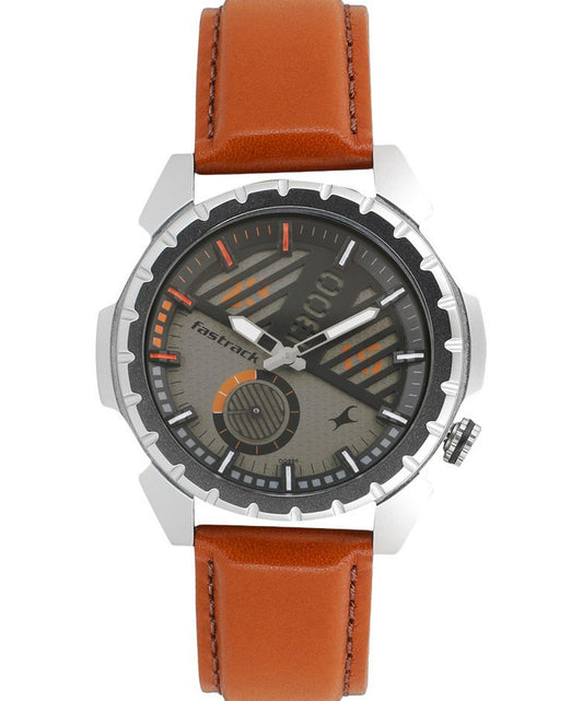 Fastrack, Men's, Analog Watch, Brown Dial, with Leather Band, FA-3090SL03