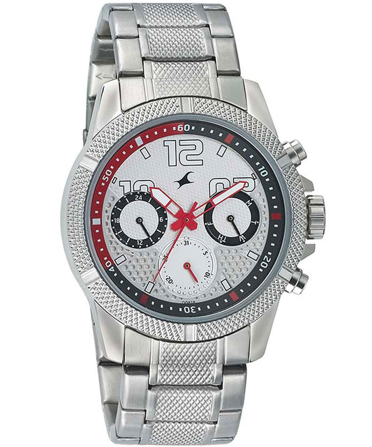 Fastrack, Men's, Analog Watch, Silver Dial, with Stainless Steel Band, FA-3169SM01