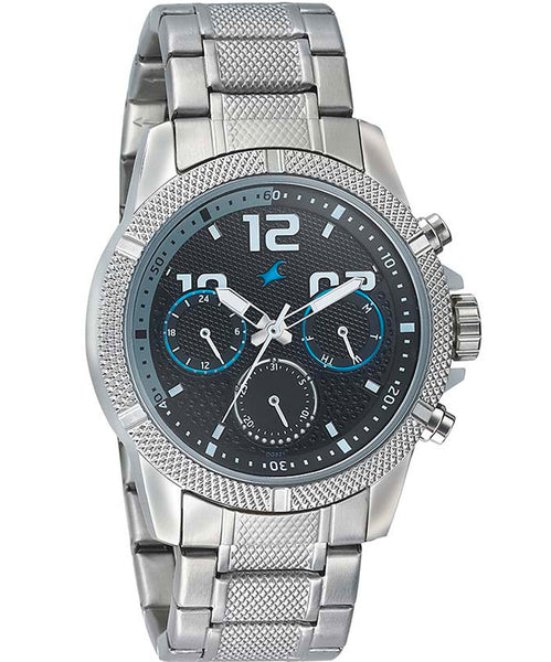 Fastrack Men s Watch Analog Dial Silver Stainless Steel Strap 3169S Kewalrams