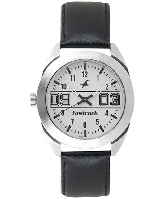 Fastrack, Men's, Analog Watch, White Dial, with Leather Band, FA-3175SL01