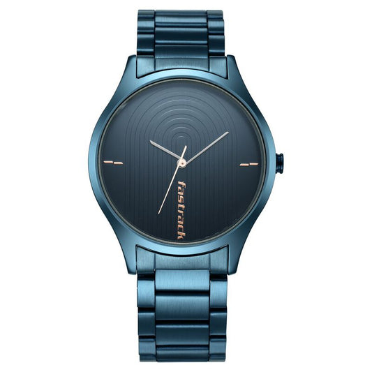 Fastrack, Men's, Analog Watch, Blue Dial, with Stainless Steel Band, FA-3184QM01