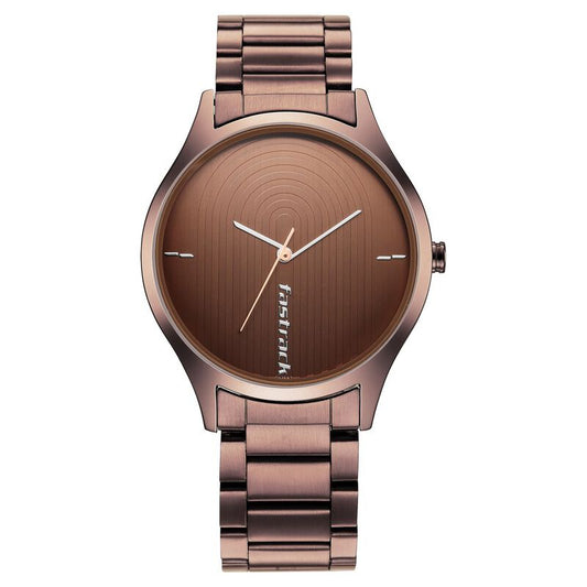 Fastrack, Men's, Analog Watch, Brown Dial, with Stainless Steel Band, FA-3184QM02