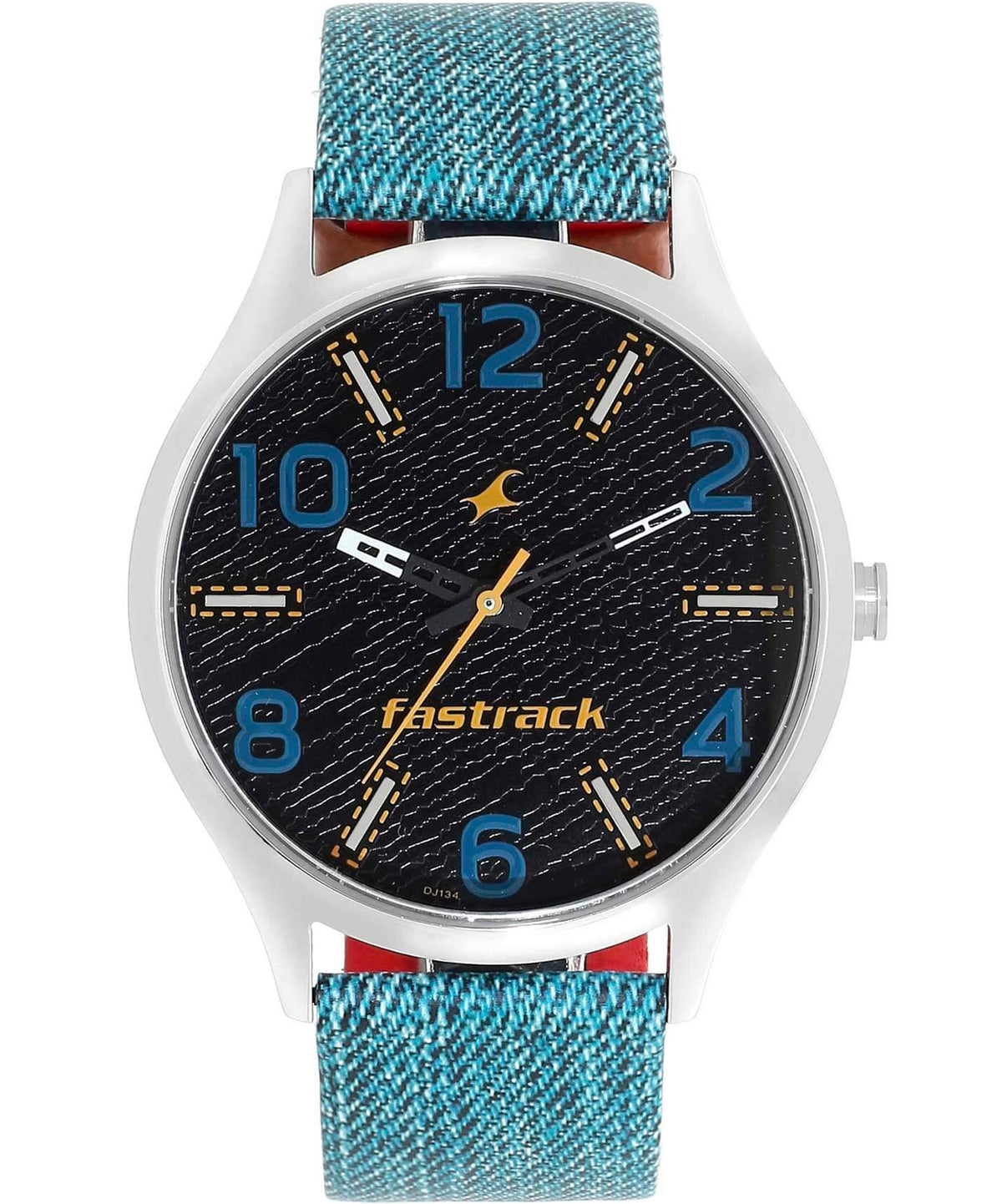 Fastrack, Men’s Watch Analog, Black Dial Blue Leather Strap, 3184SL02