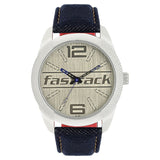 Fastrack, Men’s Watch Analog, Beige Dial Blue Denim Strap, 3187SL02