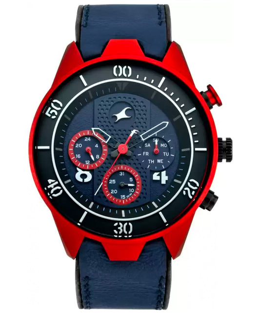 Fastrack, Men's, Analog Watch, Blue Dial, with Leather Band, FA-3195AP02