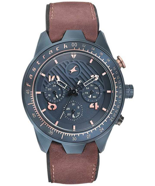 Fastrack, Men's, Analog Watch, Black Dial, with Leather Band, FA-3196AP01