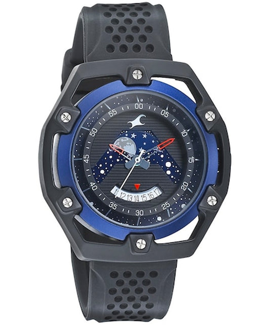Fastrack, Men's, Analog Watch, Black Dial, with Silicone Band, FA-3207KP01