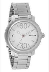 Fastrack, Men’s Watch Analog, White Dial Silver Stainless Steel Strap, 3222SM01