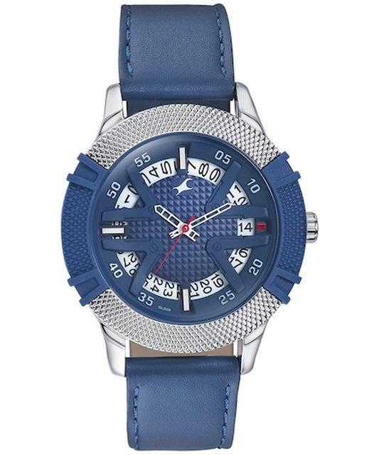 Fastrack, Men's, Analog Watch, Blue Dial, with Leather Band, FA-3223KL01