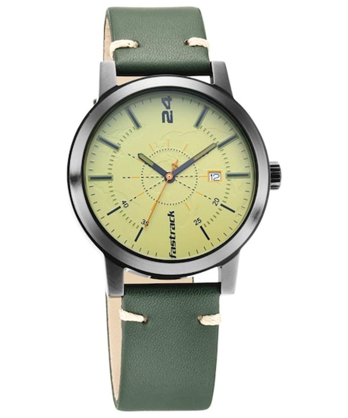 Fastrack, Men’s Watch Tripster Collection Analog , Green Dial Green Leather Band, 3245NL01