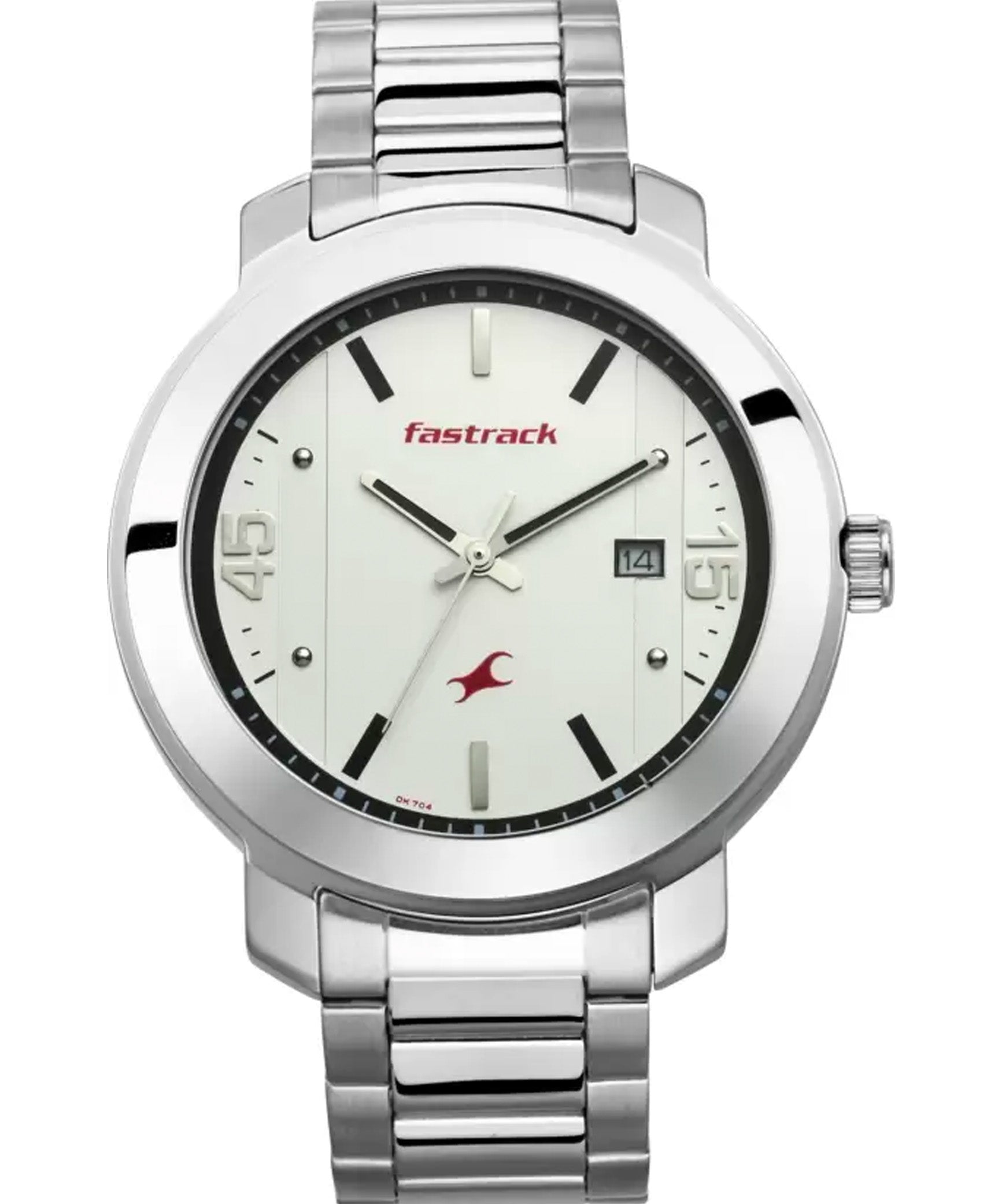Fastrack, Men's Watch Bare Basics Collection Analog , White Dial Silve ...