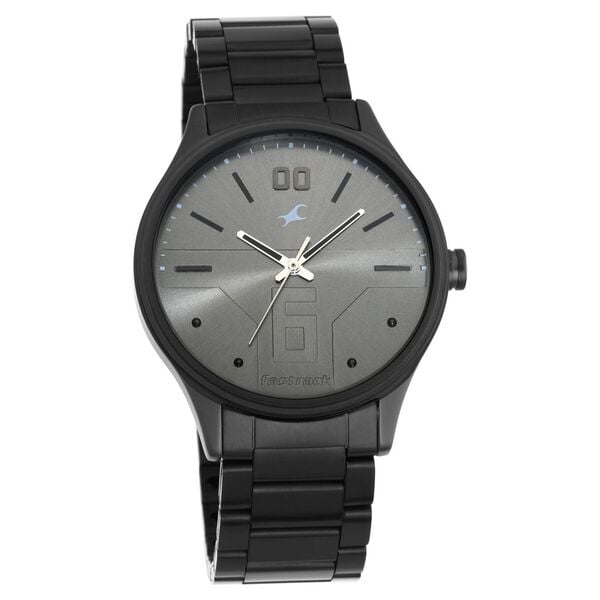 Fastrack Bare Basics Quartz Analog Men's Watch with Grey Dial and Stainless Steel Strap,3247NM02