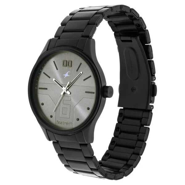 Fastrack Bare Basics Quartz Analog Men's Watch with Grey Dial and Stainless Steel Strap, 3247NM02