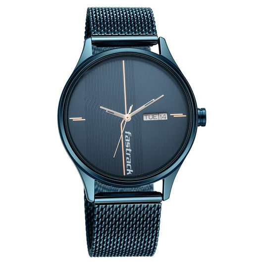 Fastrack, Men's, Analog Watch, Blue Dial, with Stainless Steel Band, FA-3247QM01
