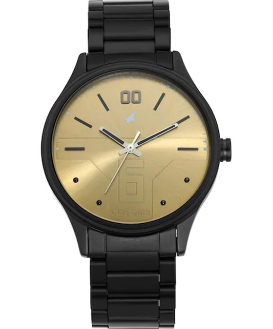 Fastrack, Men's, Analog Watch, Gold Dial, with Stainless Steel Band, FA-3247NM01