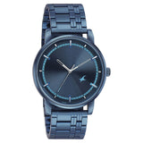 Fastrack, Men's Watch Analog Blue Dial Blue Stainless Steel Strap, 3278QM01