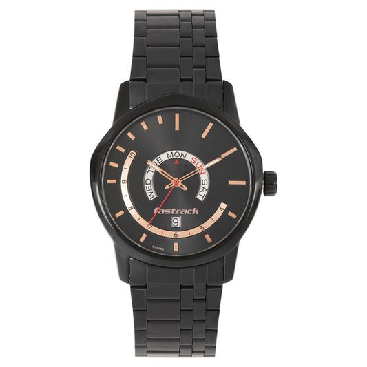 Fastrack, Men's, Analog Watch, Black Dial, with Stainless Steel Band, FA-3279NM01
