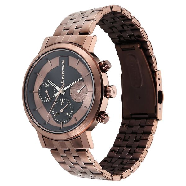 Fastrack, Men's, Analog Watch, Brown Dial, with Stainless Steel Band, FA-3287QM03