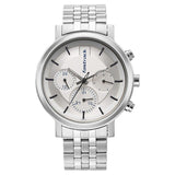 Fastrack, Men's Watch Analog, White Dial Silver Stainless Steel Band, 3287SM01