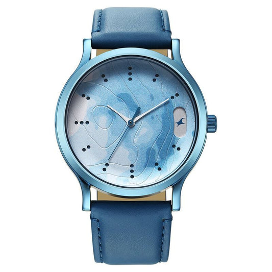 Fastrack, Men's, Analog Watch, Blue Dial, with Leather Band, FA-3296QL01
