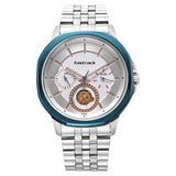 Fastrack, Men's Multifunction Watch Analog, Silver Dial Silver Stainless Steel Band, 3303KM01