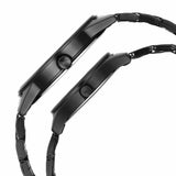 Fastrack Couple Watch Analog Black Dial with Black Stainless Steel Band, 3305NM02P