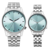 Fastrack Couple Watch Analog Blue Dial with Silver Stainless Steel Band, 3305SM02P