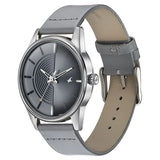 Fastrack Stunners Men's Watch Analog Grey Dial Grey Leather Strap, 3305SL02