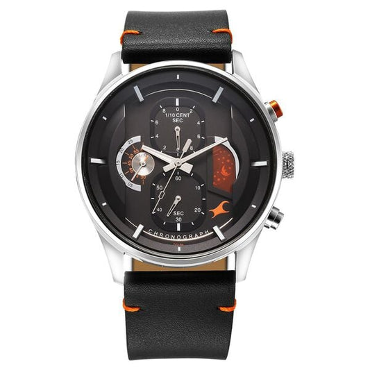 Fastrack, Men's, Analog Watch, Black Dial, with Leather Band, FA-3315KL01