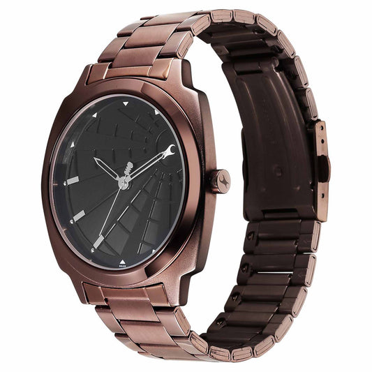 Fastrack, Men's, Analog Watch, Black Dial, with Stainless Steel Band, FA-3322QM01