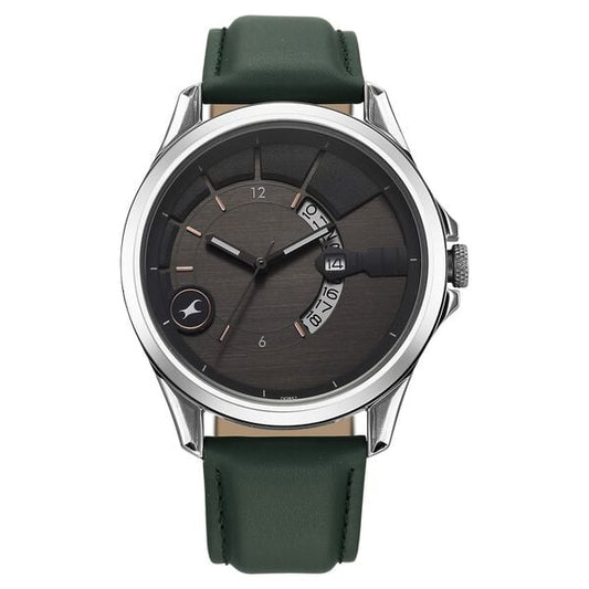 Fastrack, Men's, Analog Watch, Green Dial, with Leather Band, FA-3323SL01