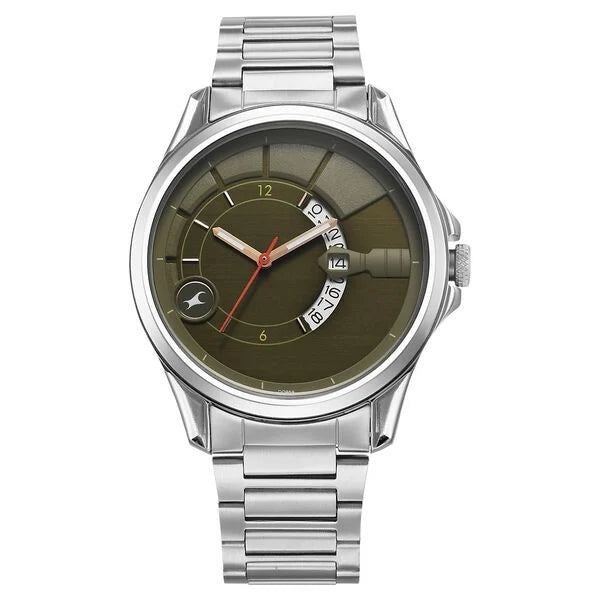 Fastrack, Men's, Analog Watch, Silver Dial, with Stainless Steel Band, FA-3323SM01