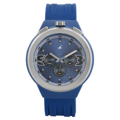 Fastrack, Men's Multifunction Watch Analog, Blue Dial Blue Resin Band, 3303SL03