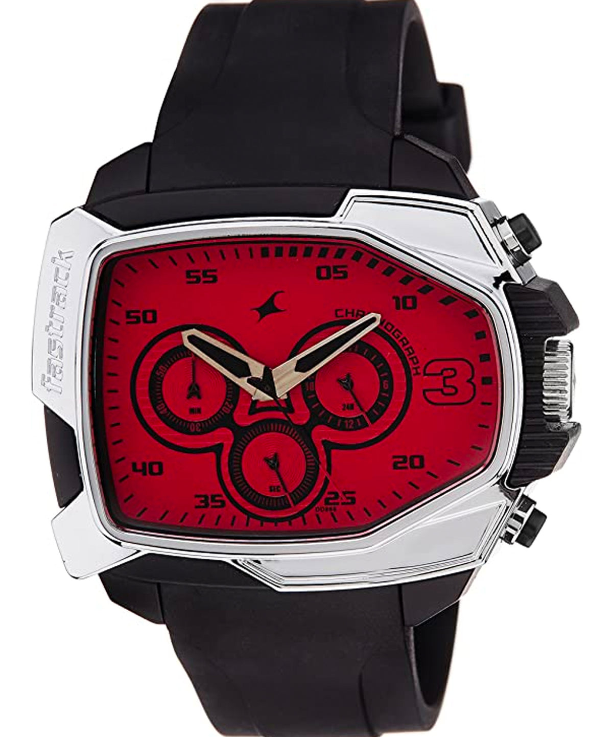 Fastrack, Men’s Watch Analog, Red Dial   Silicone Band, 38005PP03