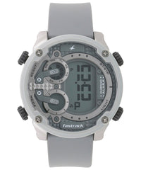 Fastrack, Men’s Trendies Collection Watch Analog, Grey Dial Grey Silicone Band, 38045PP02