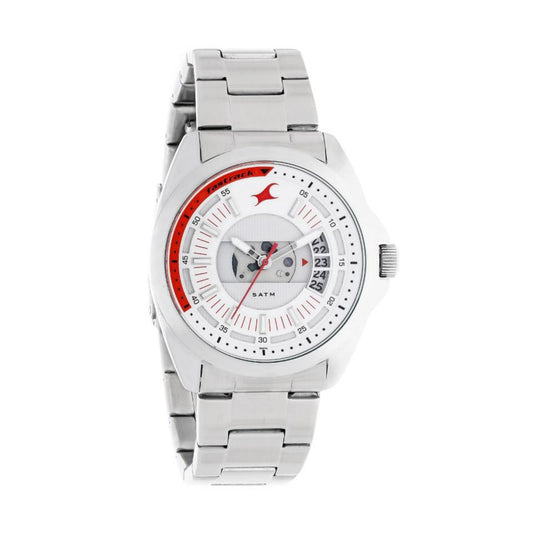 Fastrack, Men's, Analog Watch, White Dial, with Stainless Steel Band, FA-38049SM02