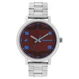 Fastrack, Men's Watch Analog, Brown Dial Silver Stainless Steel Strap, 38052SM05