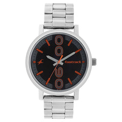 Fastrack, Men’s Watch Analog, Black Dial Stainless Steel Strap, 38052SM06