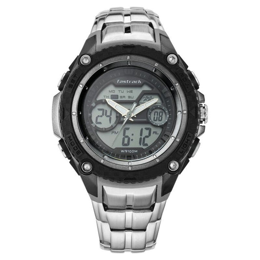Fastrack, Men's, Analog Watch, White Dial, with Stainless Steel Band, FA-38053PM01