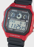 Casio Men's Watch Digital, Black Dial Black Resin Strap, AE-1300WH-4AVDF