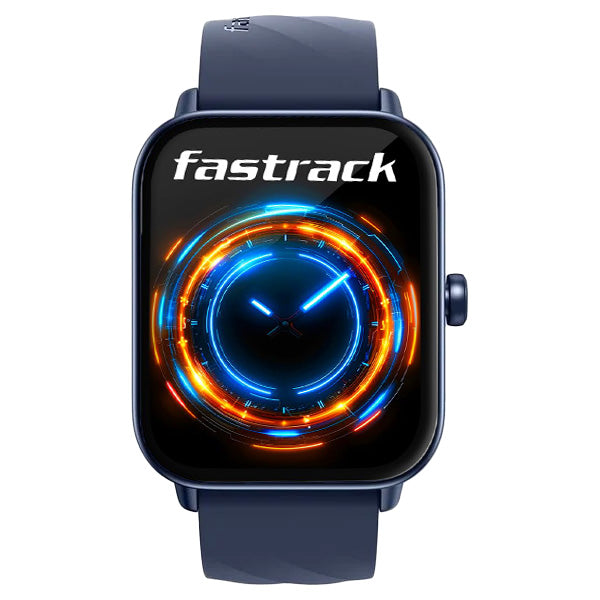 Fastrack Rider Smartwatch In Blue Strap with 4.64 cm TFT LCD Display, Single Sync BT Calling, 38100PP05