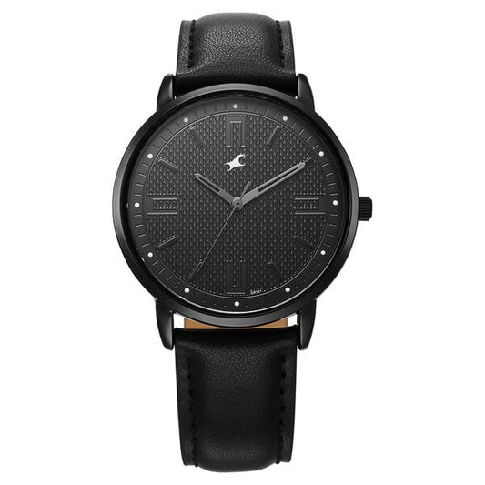 Fastrack, Men's, Analog Watch, Black Dial, with Leather Band, FA-38159NL01