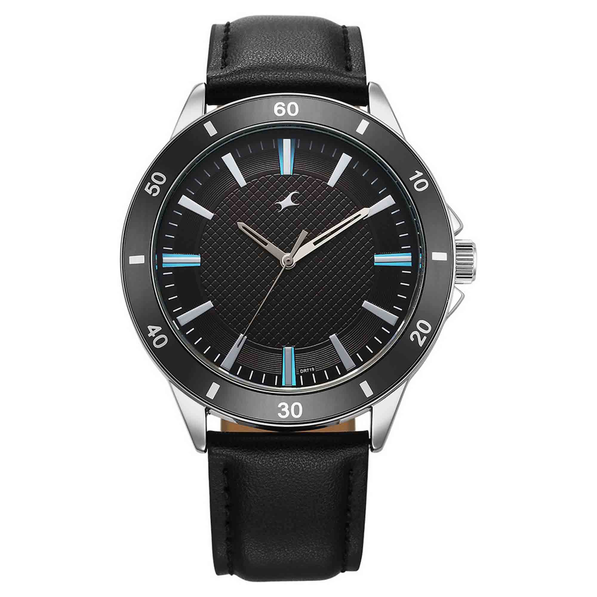 Fastrack, Men's, Analog Watch, Black Dial, with Leather Band, FA-38160SL03