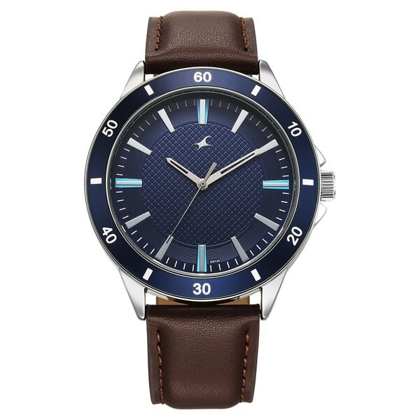 Fastrack, Men's, Analog Watch, Blue Dial, with Leather Band, FA-38160SL04
