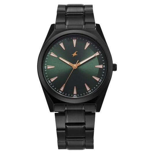 Fastrack, Men's, Analog Watch, Green Dial, with Stainless Steel Band, FA-38162NM01