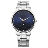 Fastrack Stunners Quartz Analog Men's Watch With Blue Dial and Silver Stainless Steel Strap, 38163SM01