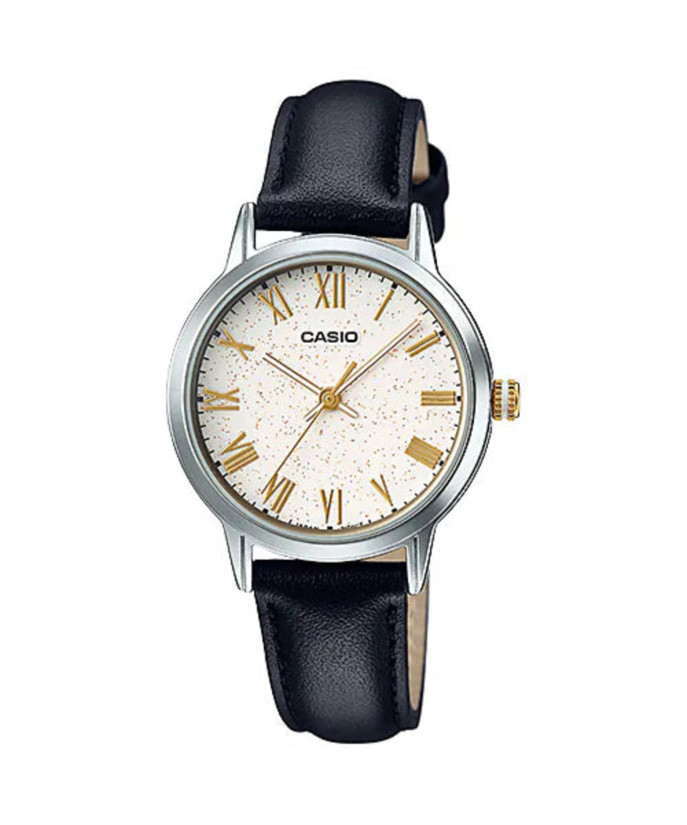 Casio, Unisex Watch Analog, White Dial Black Leather Band, LTP-TW100L-7A1V product image