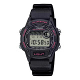 Casio Unisex Watch Digital Dial with Black Resin Strap, W-220H-1A2VDF