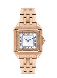 Lee Cooper Women's Watch Analog, Silver Dial Rose-Gold Stainless Steel Strap, LC07866.420 
