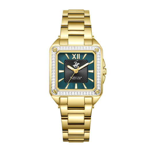 Beverly Hills Polo Club, Men's, Analog Watch, Gold Dial, with Stainless Steel Band, BH-BP3671C.170
